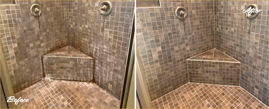 Shower Expertly Restored by Our Tile and Grout Cleaners in Dumbo, NY