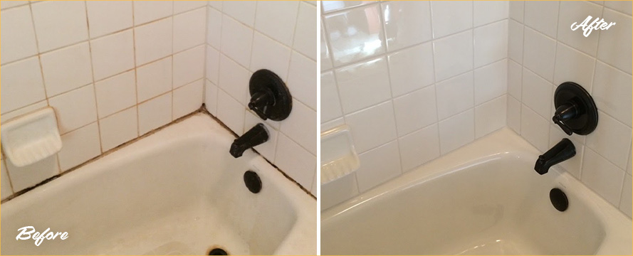 Bathroom Before and After Our Superb Caulking Services in Prospect Heights, NY